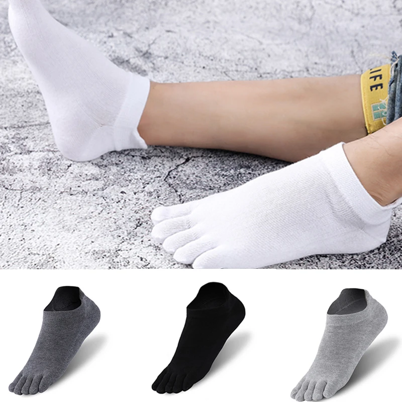 Orthopedic Compression Socks Men's Toe Socks Ultra Low Cut Liner with