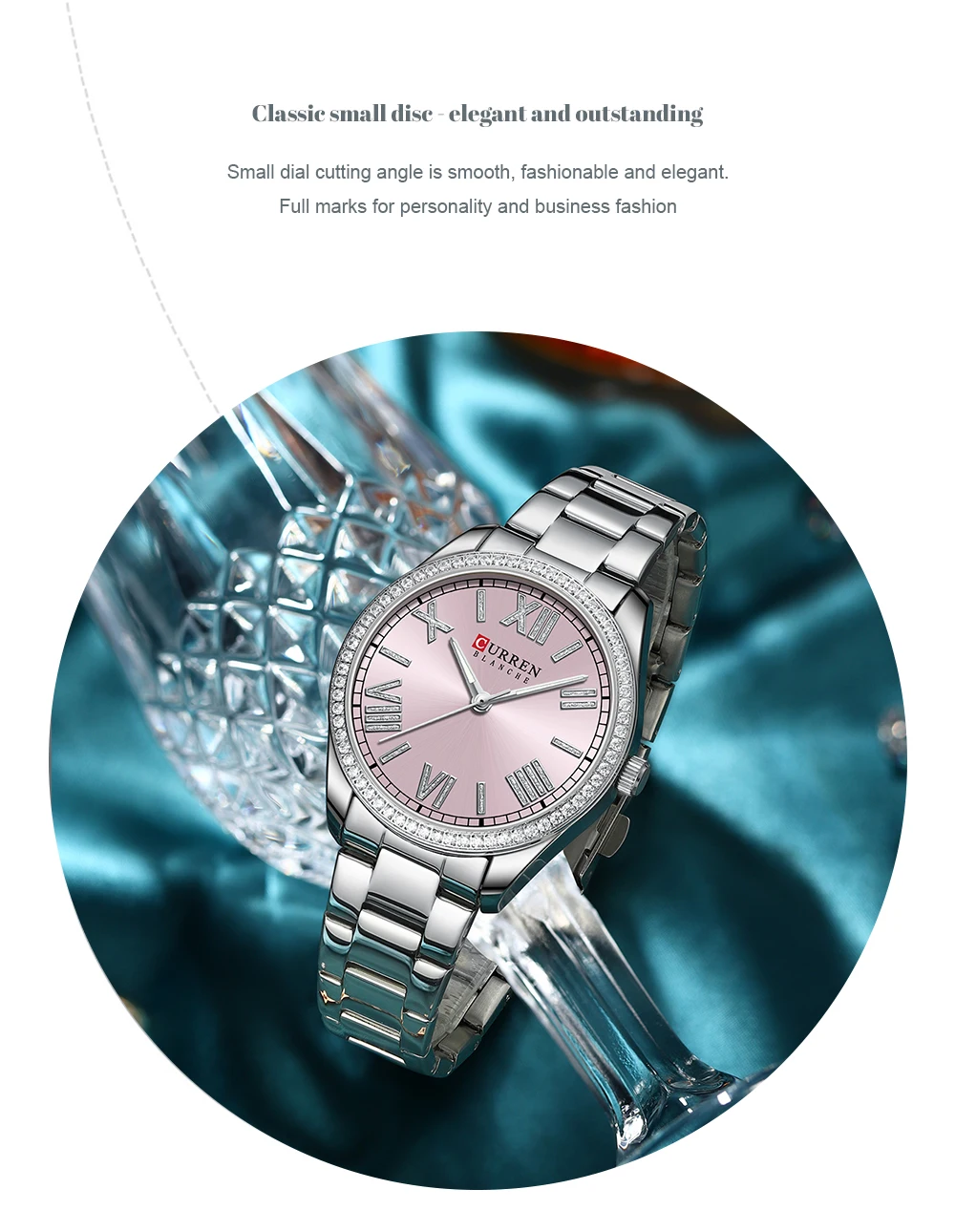 CURREN – Montre-bracelet en acier doré pour femmes, marque de luxe, tendance, élégante, décontractée, étanche - S0f36da7782c54d0898765656e1bda6c6F