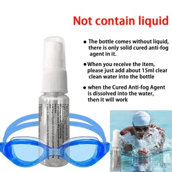Anti-fogging Agent Solid Add Water Liquid Antifogging Agent Spray For Swimming Goggles Diving Masks White Bottle