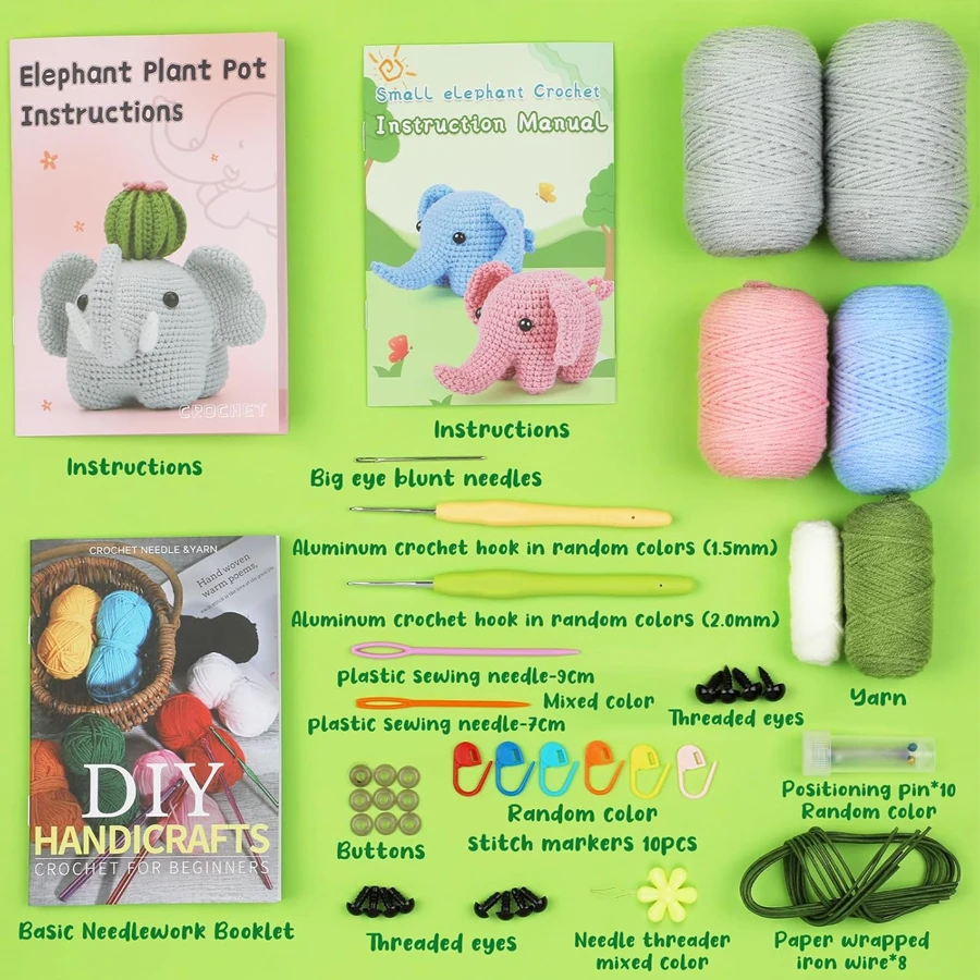 Adorable Elephant Family Crochet Kit 7 S0f36fbb6005c48c19197ed06020a8c31n