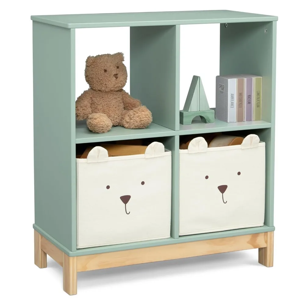 Children's Bookcases, babyGap by Brannan Bear Bookcase with Bins, Sage Green 5