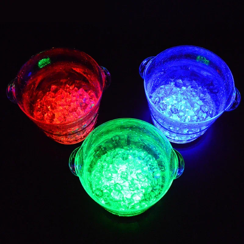 4.9L LED Ice Bucket rechargeable Luminous Champagne Beer Wine Cooler Drink Bottle glass Holder Ice Tub bar disco party decor