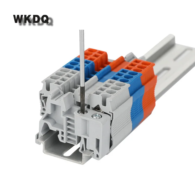 E/UK E/UK-2 WKF35 End Clamp 10Pcs Mounting NS35 DIN Rail Terminal Block Stopper Accessories Supporting Ends Termin Bracket wire connectors din rail terminal block din rail din rail bracket