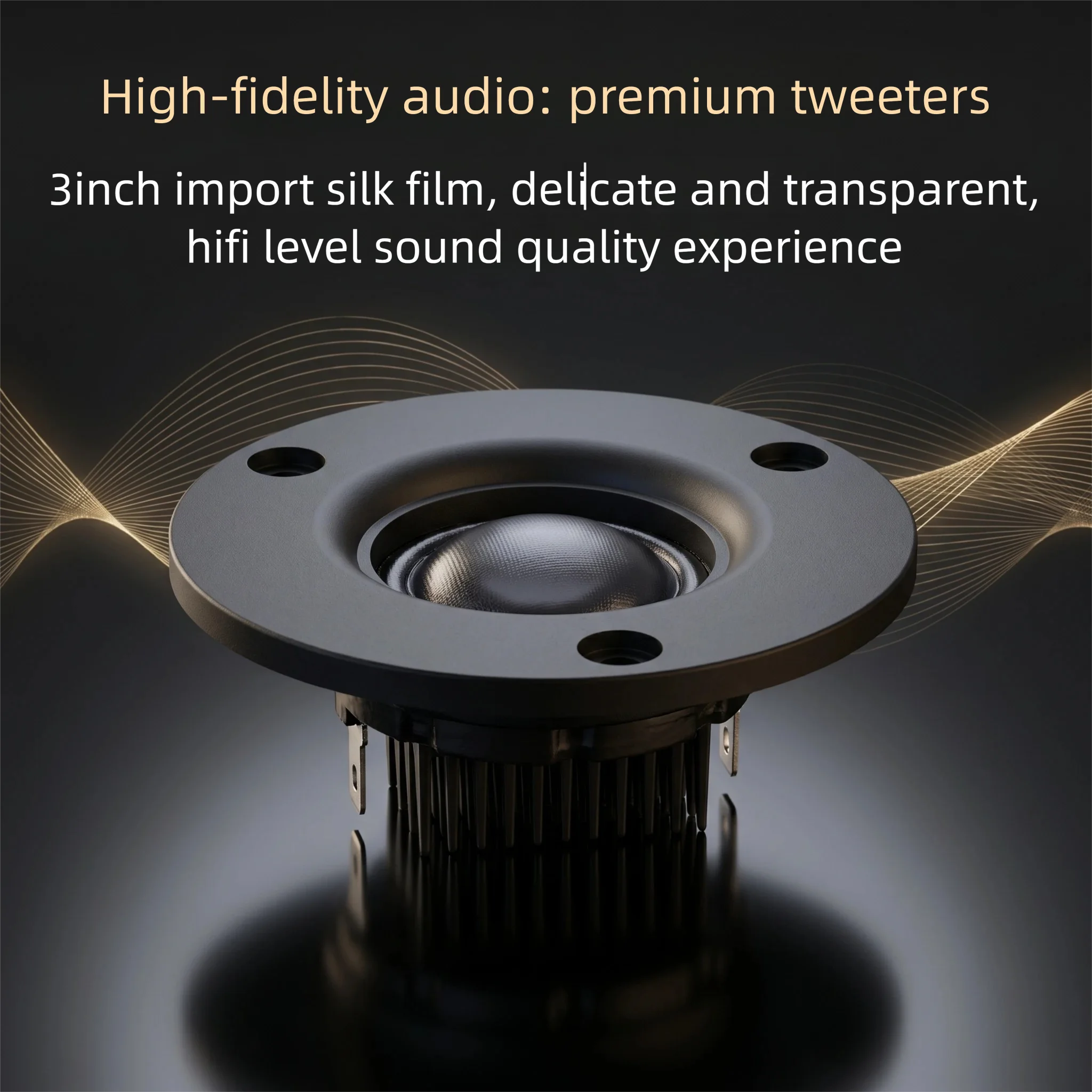 HIFIDIY LIVE 2,5~3 Zoll Hochtöner-Lautsprechereinheit Neodym Seidenmembran 6 OHM 30W Aluminium-Kühler Hochton-Lautsprecher NE74A/70/66