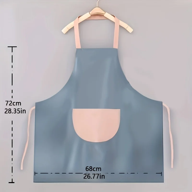 1PC Cute Cartoon Girl Printed Apron, Hand Erasable Apron - Oil Resistant Kitchen Apron for Home Cooking