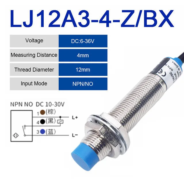 Sensore Di Prossimità LJ12A3-4-Z/BX - Interruttore NPN DC 12-24V Per Automazione Industriale