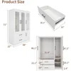 Wardrobe, Wardrobe Closet with Door, Armoire Wardrobe Closet with Mirror, Closets with Drawer for Bedroom, Armoire and Wardrobe 2