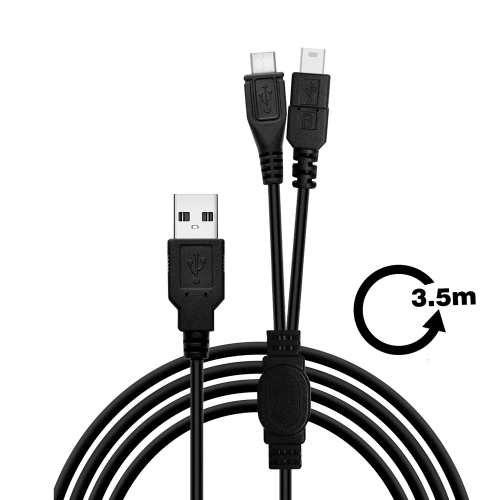 

10 шт., USB-кабель для зарядки ps3, PS4, 3,5 м