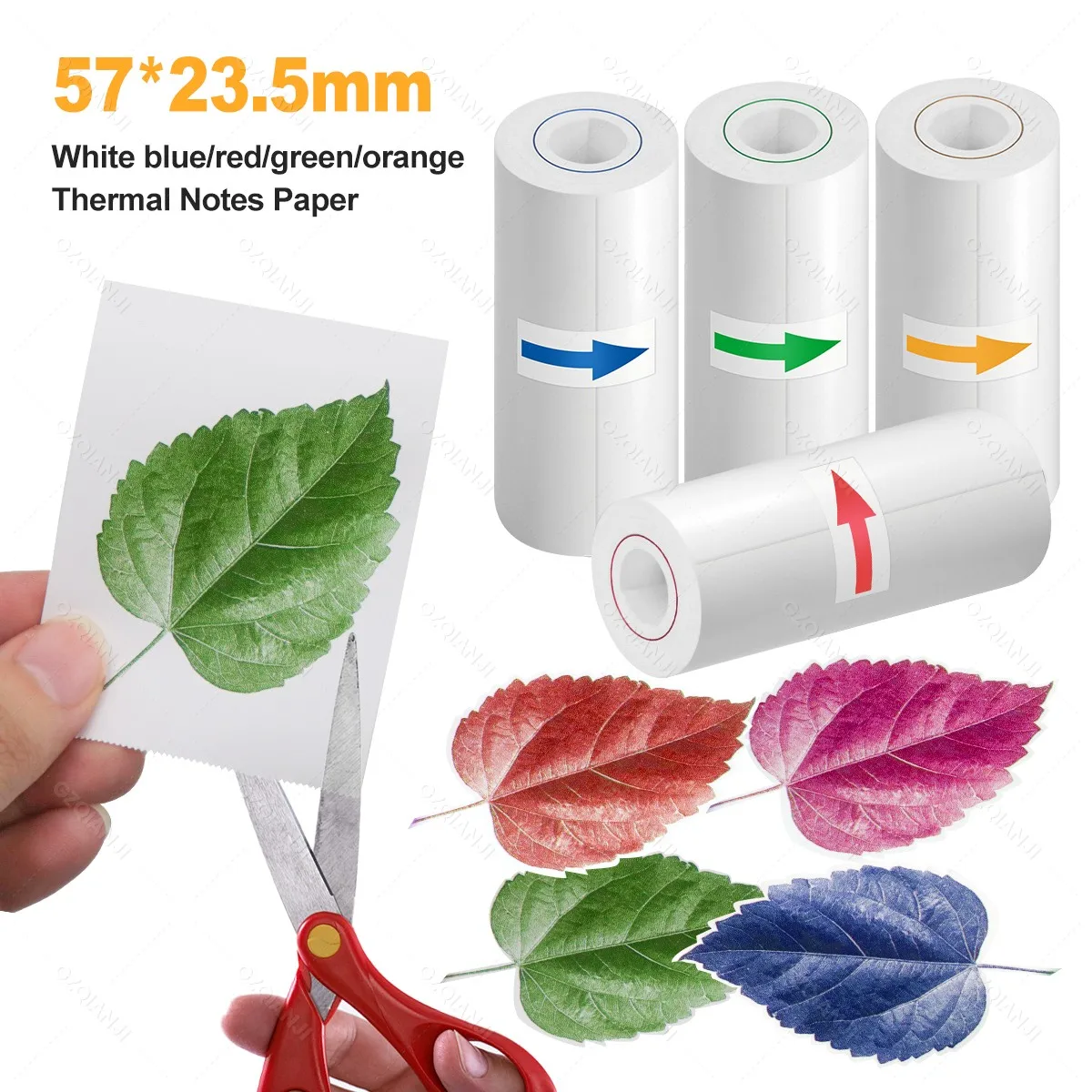 57mm HD Color Thermal Paper White Rolls For Mini Receipt Printer Instant Print Kids Camera Pocket Photo Paper,White Sticker