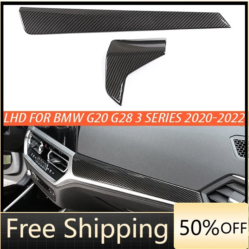 

2 шт. ABS LHD для BMW G20 G28 3 серии 2020-2022 текстура автомобиля Центральная панель приборной панели защитный стиль крышка внутренняя отделка
