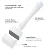 140A Derma Stamp Microneedling Face Roller Massager Adjustable Titanium Needle Length Skincare Beard Growth Scalp Hair 6