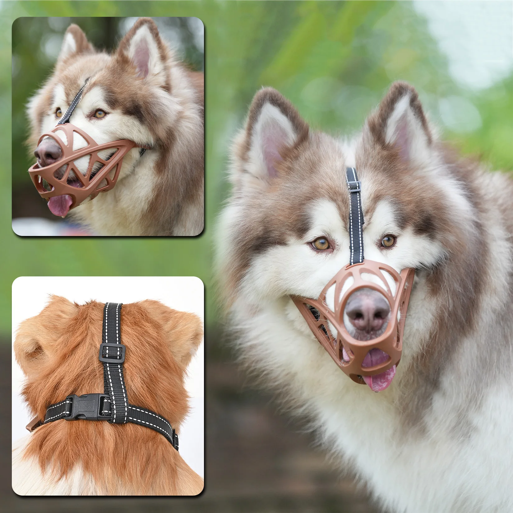 Breathable Dog Muzzles Anti Biting Chewing Pet Mouth Mask for Small Medium Large Dogs Mouth Cover Training Leash Leader 1PC dog muzzle