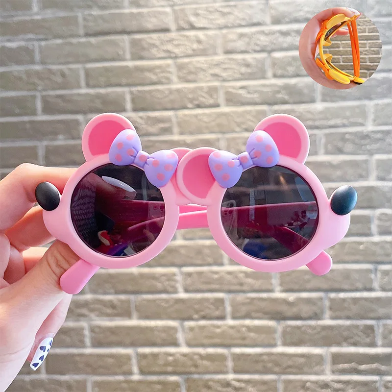 Disney Children's Glasses Mickey Mouse Minnie Sunglasses Kawaii Eyeglass  Kids Summer Sunglasses Girls Boys Birthday Gifts