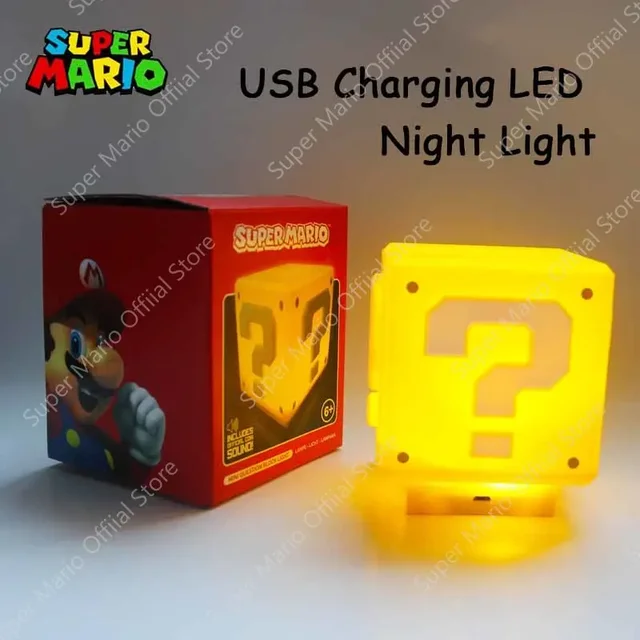 Super Mario Bros LED Question Mark Brick Night Light: A Must-Have Decorative Light for Kids and ACG Fans
