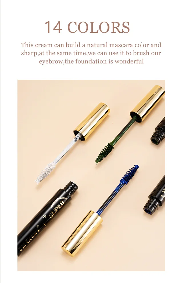 5d Waterproof Colored Mascara Long Lasting Thick Curling Lash Dye_voghion.com
