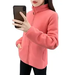 Fashion Polar Fleece Jacket Female 2024 NEW Women's Jacket Outerwear Loose Add Thick Spring Autumn Winter Zipper Coat Tops