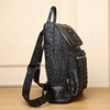 Men's real Leather Business Travel Backpack Genuine leather Crocodile Pattern Men's Backpack Large Capacity cowhide laptop bag 3