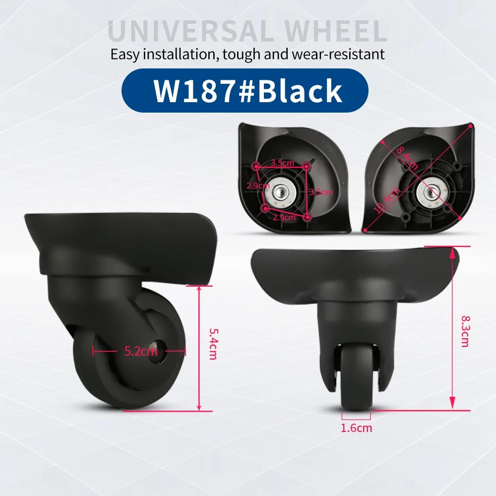 A35 A38 A52 A53 2er-Set, 4er-Set Trolley-Koffer Universalrad Kofferzubehör Reisekoffer-Rollen Reparatur Geräuschloses Rad – Detail 7