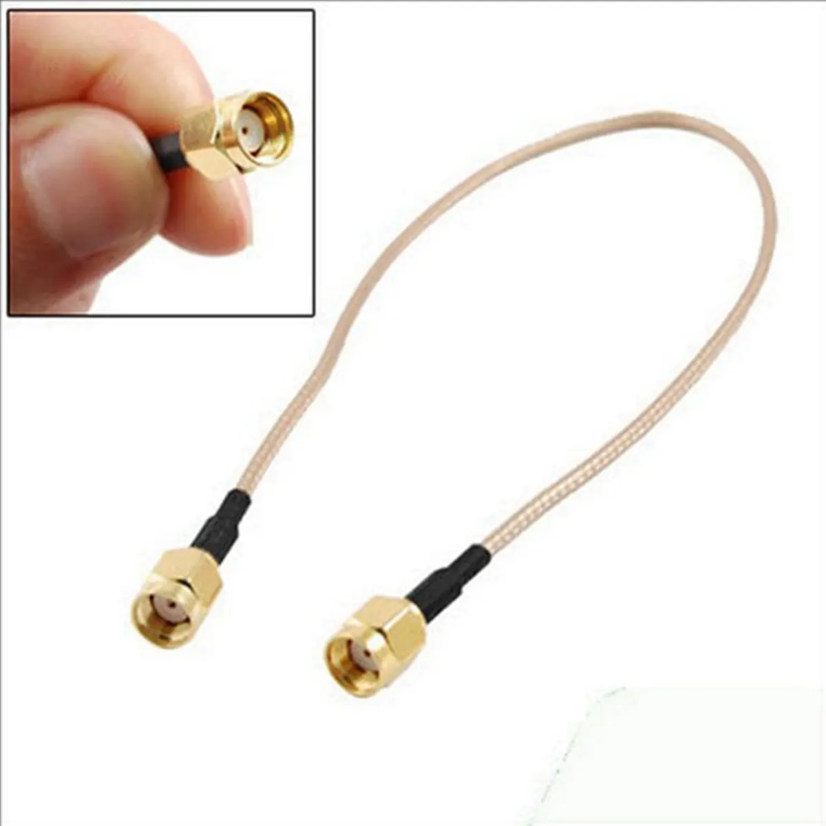 ABVT-3Pcs 12인치 RP-SMA 암-암형 RP SMA 플러그 RF 피그테일 케이블 RG316