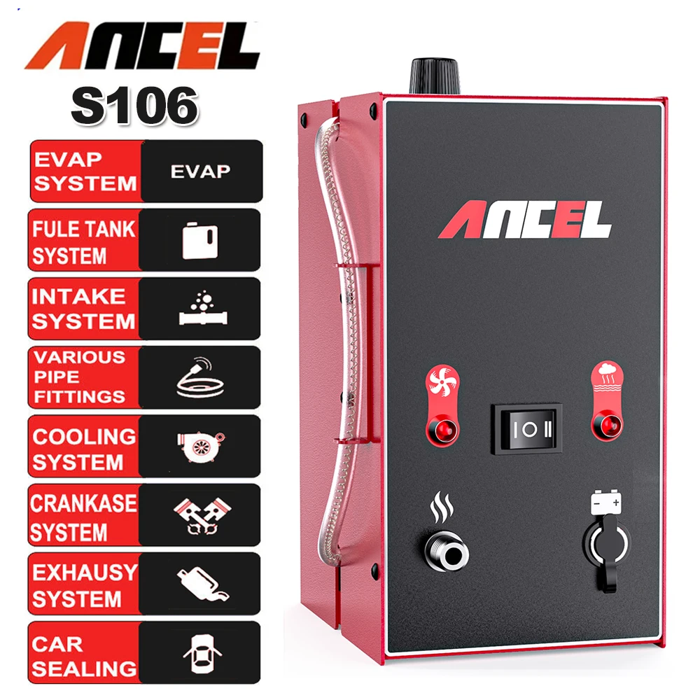 Ancel S160 Automotive Smoke Machine Pompa Ad Aria Incorporata Evap Vacuum Diagnostic Tester Rilevatore Di Perdite Per Test Di Perdite Di Tubi