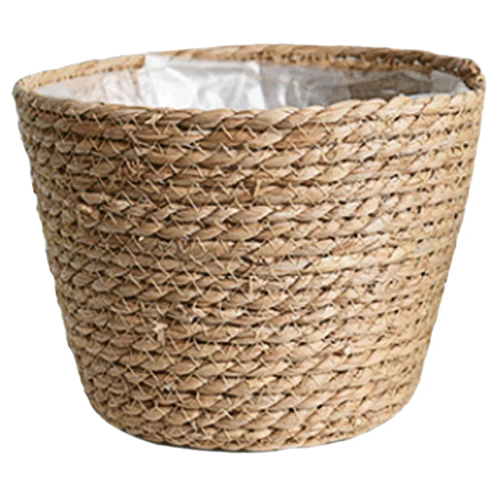 

Woven Flower Pot Hand Basket Planter Wicker Baskets for Plants Indoor with Liner Pots