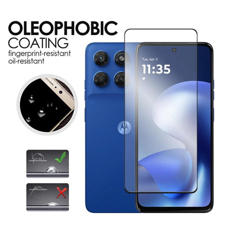 Premium Full Cover Tempered Glass Screen Protector with Camera Lens Film