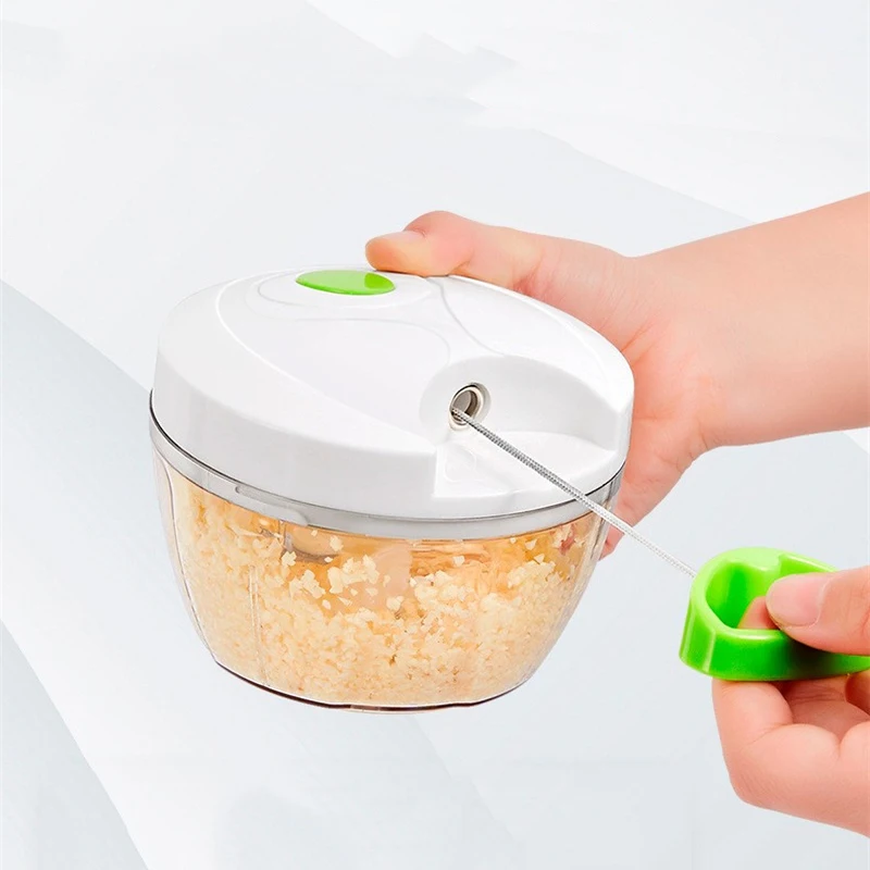 Manual Food Crusher Mini Garlic Chopper Garlic Crusher Vegetable Onion Cutter Kitchen Cooking Accessories 400ml mini garlic chopper