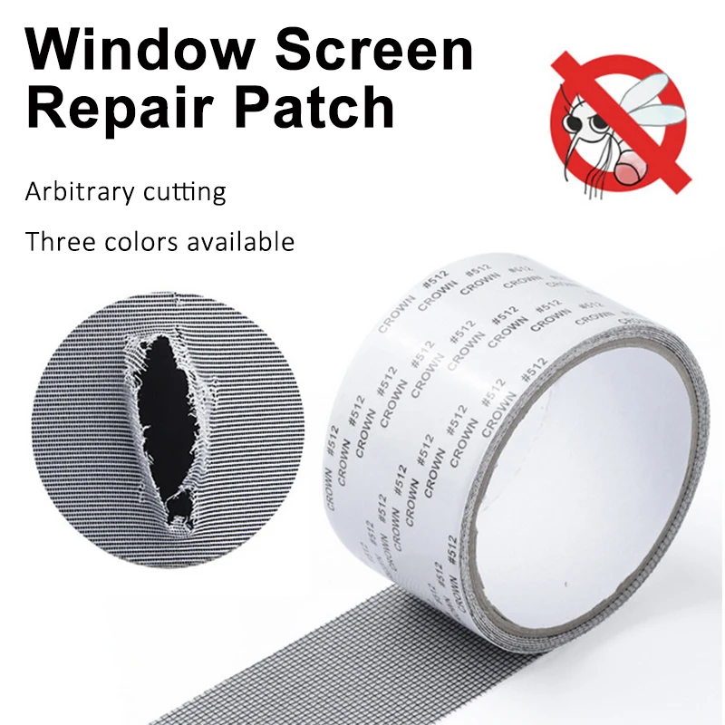 Window Screen Repair Tape 1/2pcs Anti-mosquito Mesh Tape Self Adhesive Door Window Mosquito Net Repair Stickers for Holes window screen repair tape,mosquito net,anti mosquito screens,mosquito gauze mesh,window screen