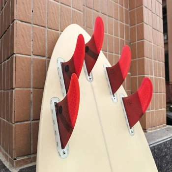 Pinna singola UPSURF FUTURE Fin UK2.1 per tavola da surf, pinne in fibra di vetro a nido d'ape Tri-Quad, set di 5 pinne Thruster