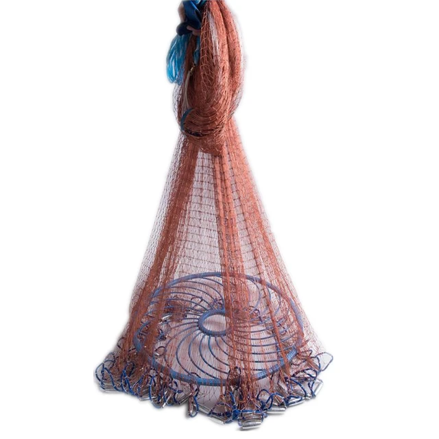 Finefish USA Style Cast Net Height 1.5-3.6M Fisherman Hand Throw