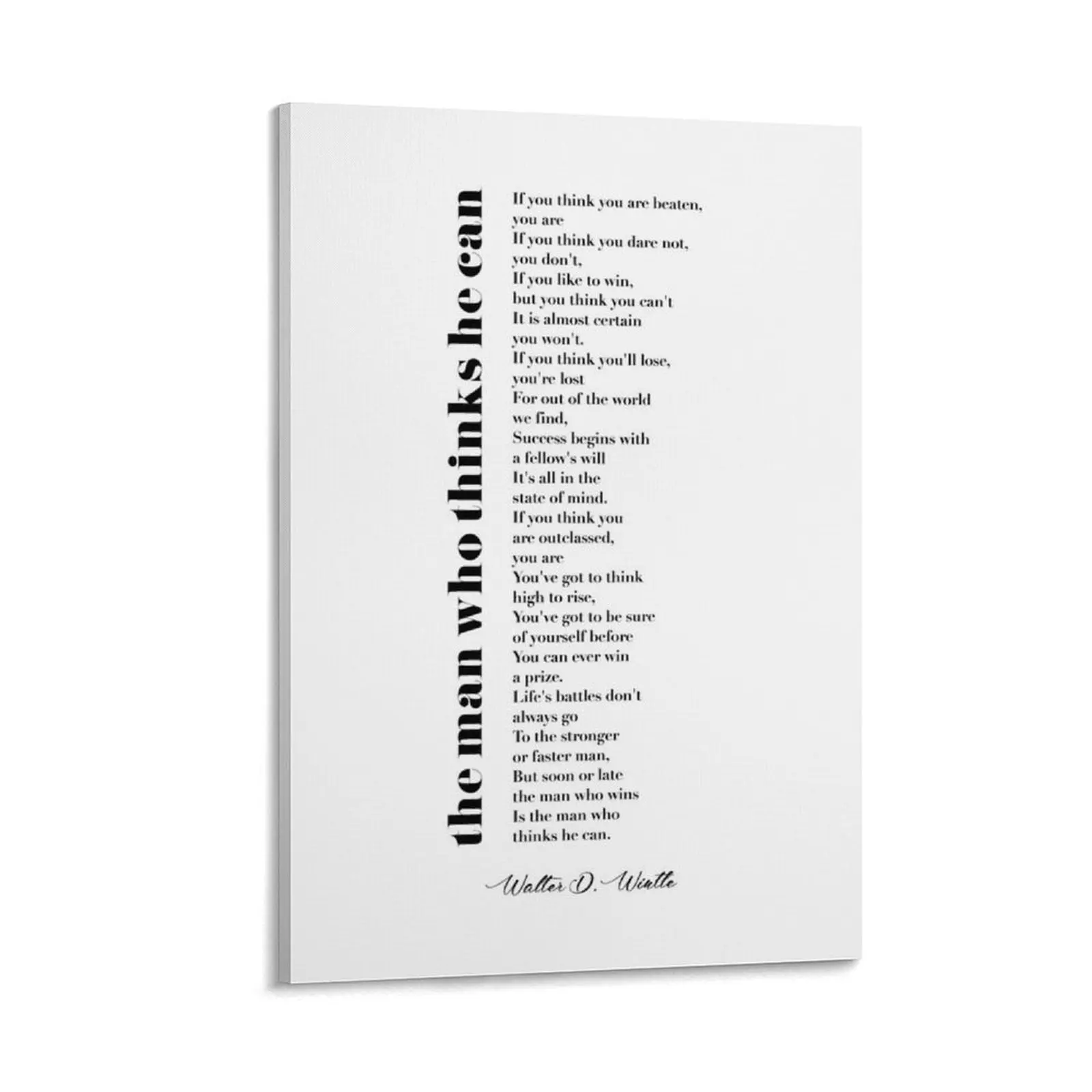 

The Man Who Thinks He Can by Walter D. Wintle Canvas Painting room decor home decorations Decor for room