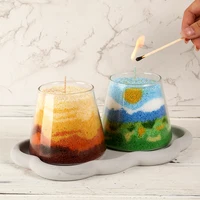 500g/1000g White Sand Wax Ice Flower Wax DIY Candle Making Accessories Supplies Snowflake Wax Candle Landscape Painting Sand Cup 5