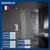 Bathroom Faucet 2 Dial 2 Way Gold Shower Set Diverter Thermostatic Control Mixing Valve Rainshwoer Sets 8/10/12  Inch 1