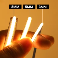 3MM 5MM 8MM COB Strip 5V 12V FOB LED Light Bar 320Leds/M 3000K 4000K 6000K High Density Flexible Ribbon Rope Tape Cabinet Light 1