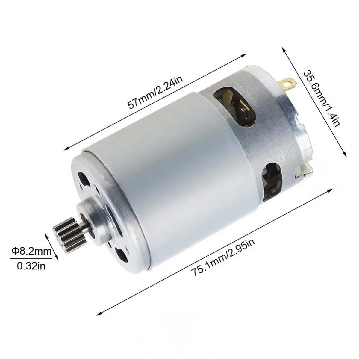 RS550 DC Motor 10.8-25V 25000RPM Electric Saw Micro Motor for DIY Electric Tools with 8.2mm 14Teeth Gear, 550 Micro DC dc motor gear motor mini gear motor dc gear motor