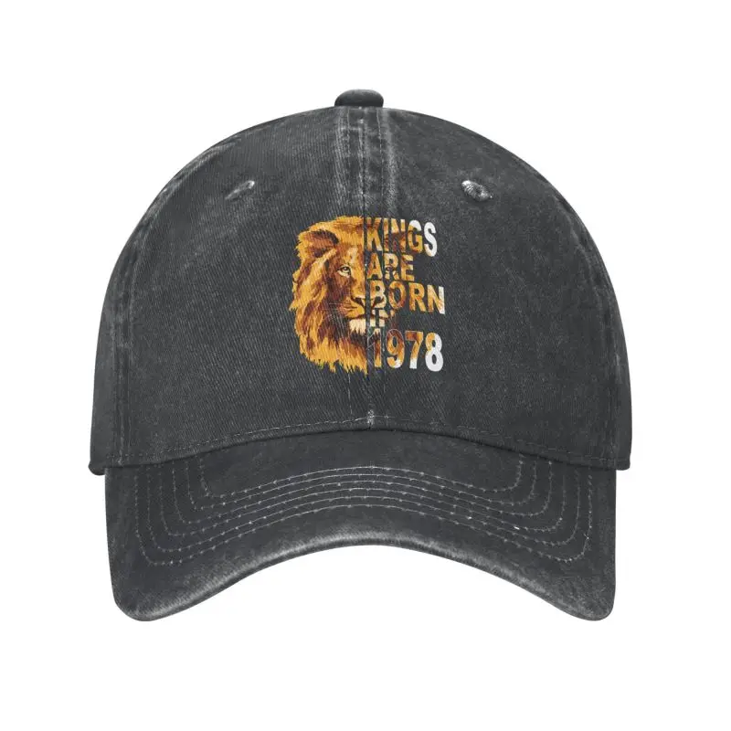 

Personalized Cotton King Are Born In 1978 Birthday Gift Baseball Cap Women Men Adjustable Dad Hat Streetwear