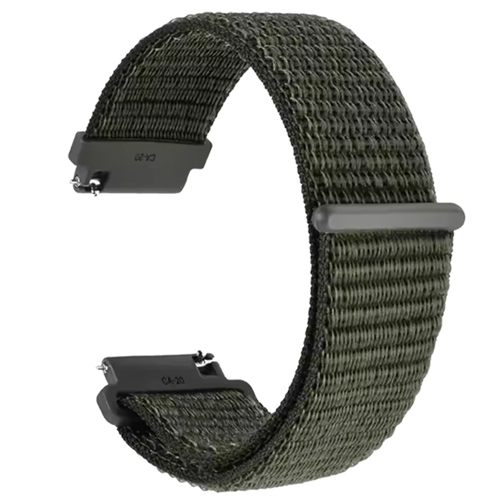 Durable 20mm Nylon Loop Smartwatch Wristband Strap