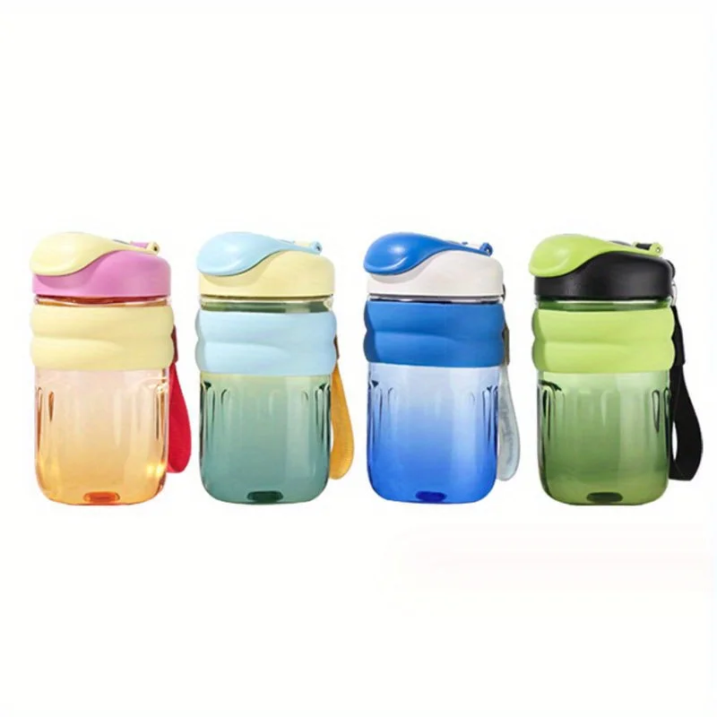 1PC Large Capacity Water Cup with Hanging Rope, Neutral Plastic Cup, Coffee Cup, Portable Plastic Cup, Travel Water Bottle