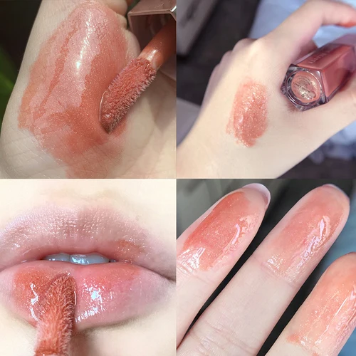 메이크업 립글로스 모이스처라이즈 투명 리퀴드 립스틱 글로스 폭탄, 범용 립 루미나이저 글리터 통통하고 고광택 립글로스, 9ml 8