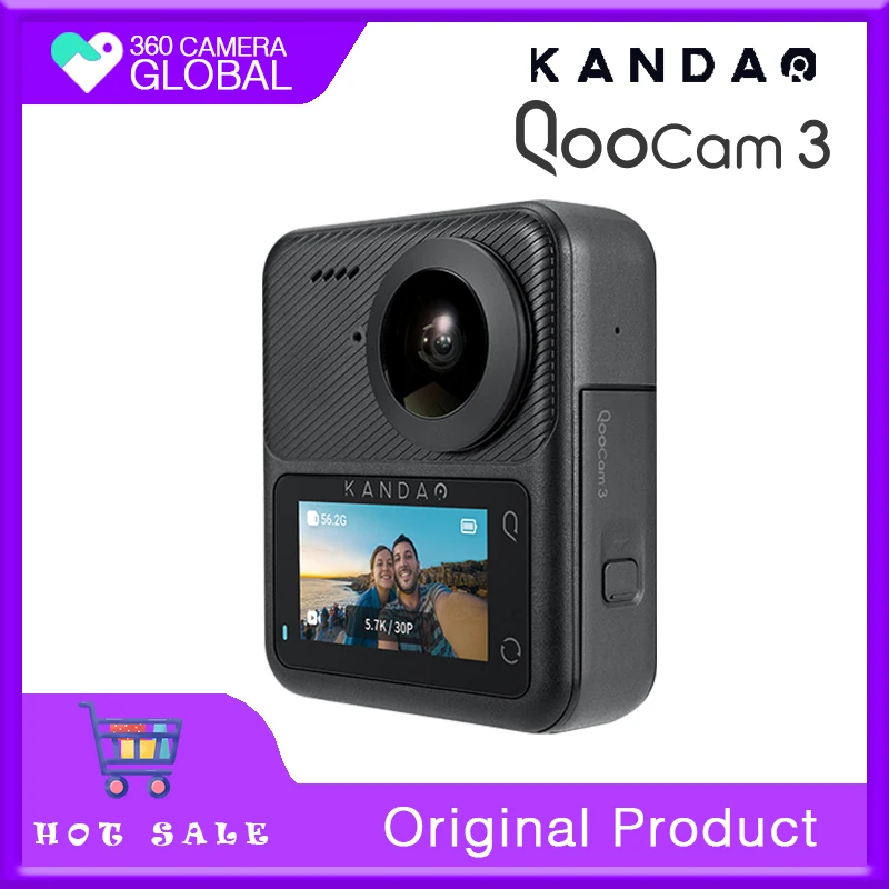 KanDao QooCam3 panoramic action camera 5.7K HD anti-shake waterproof Vlog skiing diving outdoor motorcycle riding action camera