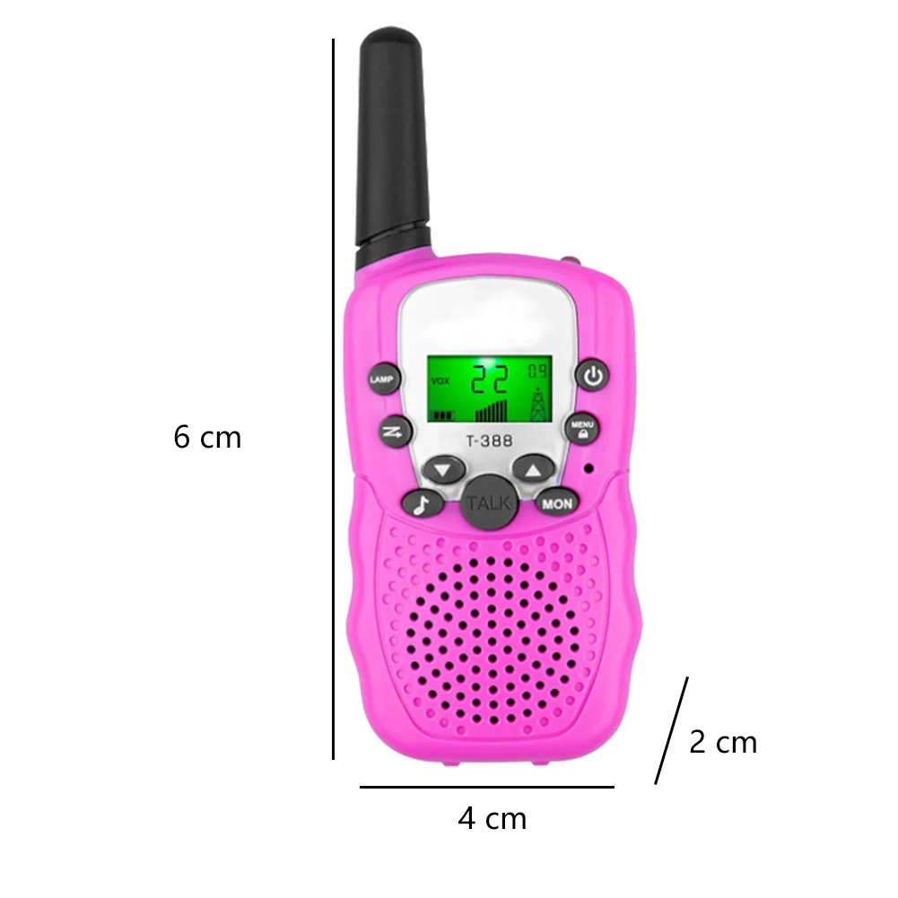 Kids Toys Electronic Toys 22 Channels 3pcs Toy Walkie Talkie 2 Way with LCD Flashlight 3 Miles Range for Outside/Camping/Hiking 6
