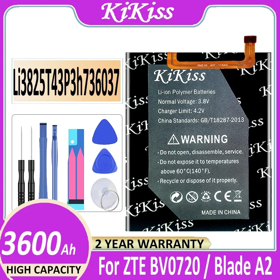 

3600mAh Li3825T43P3h736037 Battery For ZTE Blade A2 Blade V7 Lite Dual SIM BV0720 Li3825T43P3h736037 Mobile Phone Battery