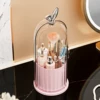 360° Rotating Makeup Brush Organizer with Dust-Proof Lid Plastic Cosmetic Storage Box for Brushes, Lipsticks,Eyebrow Pencils 5