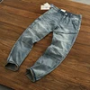Motorcycle Style Stretch Retro Comfortable Pants for Men Trendy Slim Fit Washed High Quality Denim Jeans Autumn Spring Fashion 4