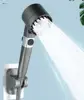 High-pressure Square Shower Head 3-mode Adjustable Spray with Massage Brush Filter Rain Shower Faucet Bathroom Accessories 1