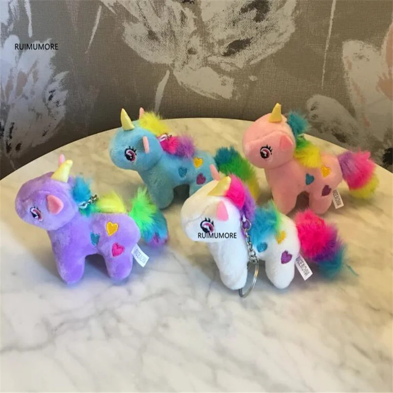 

Cute 10CM Small Plush Horse Toy Stuffed Animal Keyring Decor Plush Doll Christmas Gift