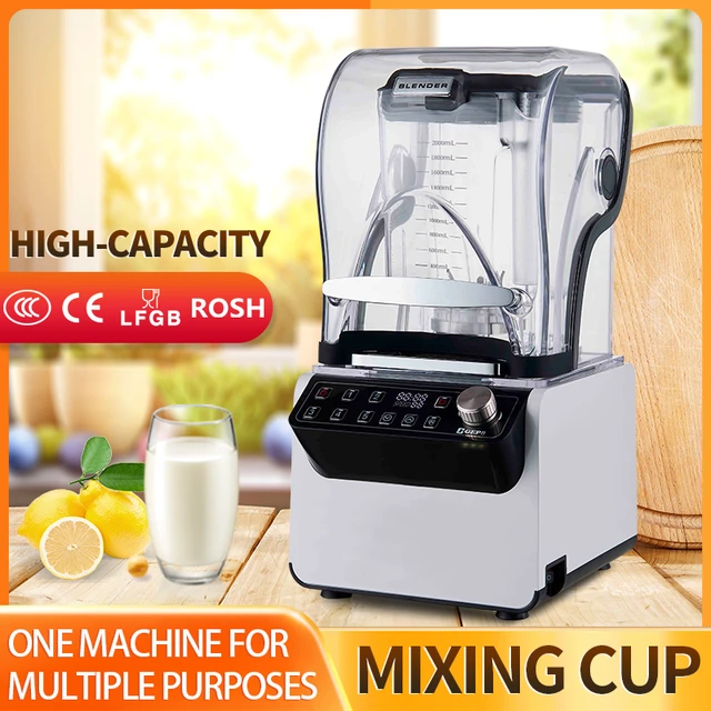 Commercial Ice Blender Silent Smoothie Maker Noise Cover With Cover Special  Ice Planer Ice-crusher Mixer For Milk Tea Shop - Blenders - AliExpress