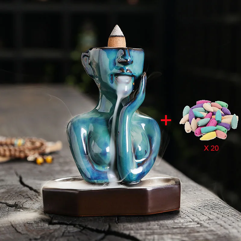 Contiene 20 Aromaterapia, Forno Di Incenso Di Ritorno Delle Donne Euro-Americane Home Craft Incenso Bella Signora Forno Di Fusione Yoga Decorazione De