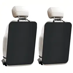 Durable Car Seat Back Kick Protectors - Polyester Seat Covers, Guard Against Dirt and Mud, Universal Fit (2pcs)