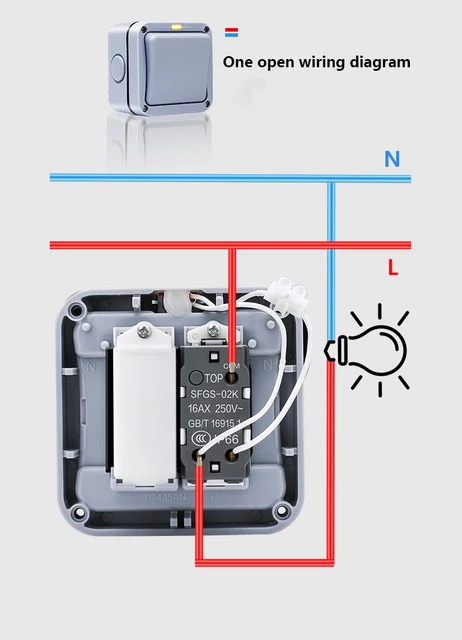 Interruptor De Pared 10a Eu 1gang 1 Way Instalado Directamente Pulsador  Interruptor De Luz De Pared Pc Marco Panel On/off Controlador De Lámpara -  Interruptores - AliExpress